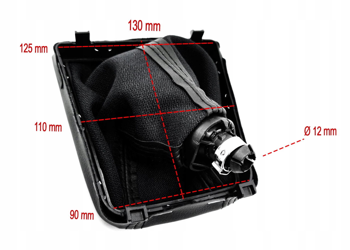 Řadící páka s manžetou Škoda Octavia II FL, Superb II, Yeti - 5stup. černá