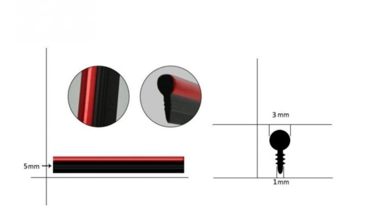 Dekorační ozdobná lišta do interiéru vozidla 5m Zlatá