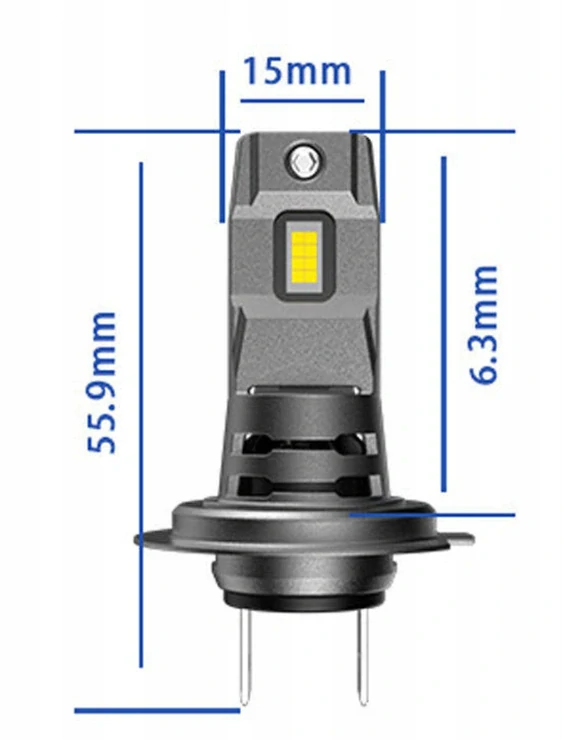 LED ŽÁROVKY H7 I7S 6000K CAN BUS - 2ks