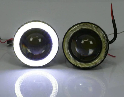 Sada mlhových světel s vestavěnými DRL LED kroužky pro denní svícení Angel Eyes | kulaté ø 76 mm