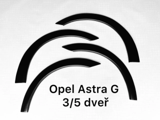 Plastové lemy blatníku Opel Astra G 3/5 dveř, sedan - jemný desén 1998-2009